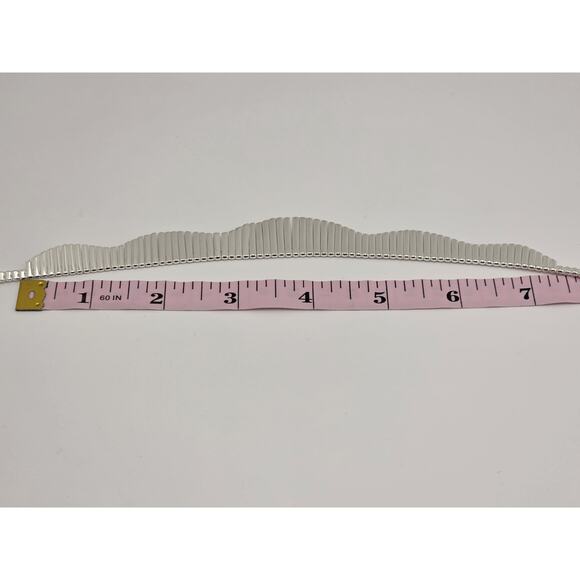 GRADUATED COLLAR NECKLACE ITALY 925 STERLING SILVER - Picture 7 of 16